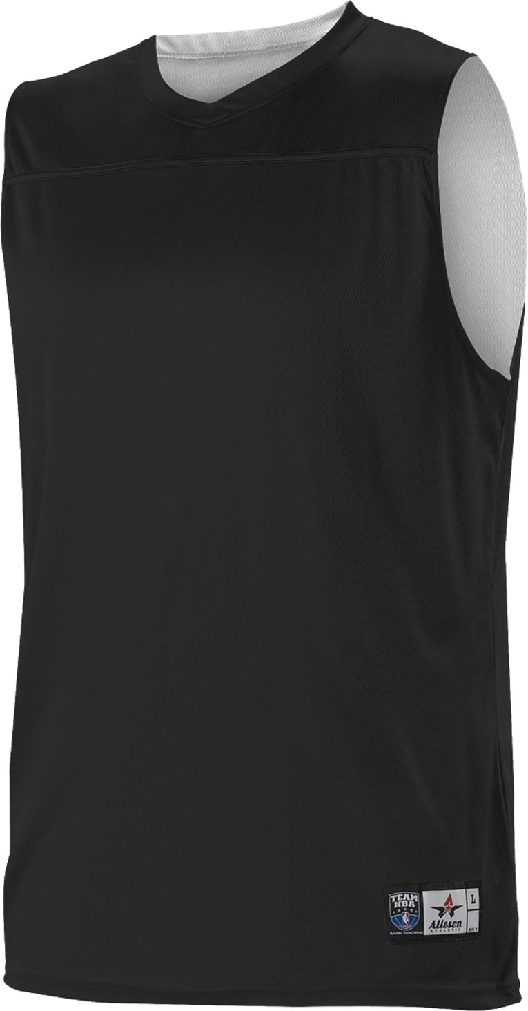 Alleson Athletic A105ba Reversible Nba Team Jersey - Black White - s