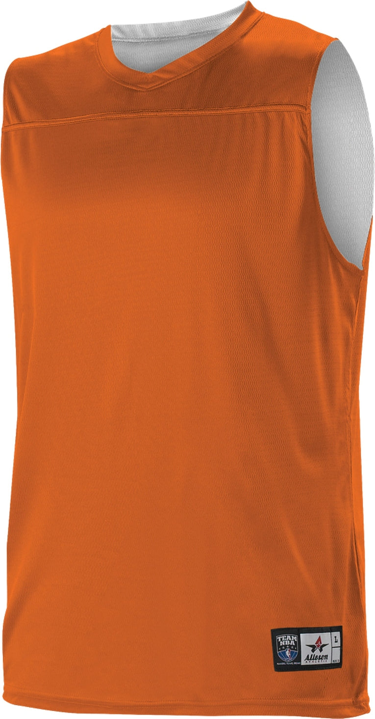 Alleson Athletic A105ba Reversible Nba Team Jersey - Bt. Orange White