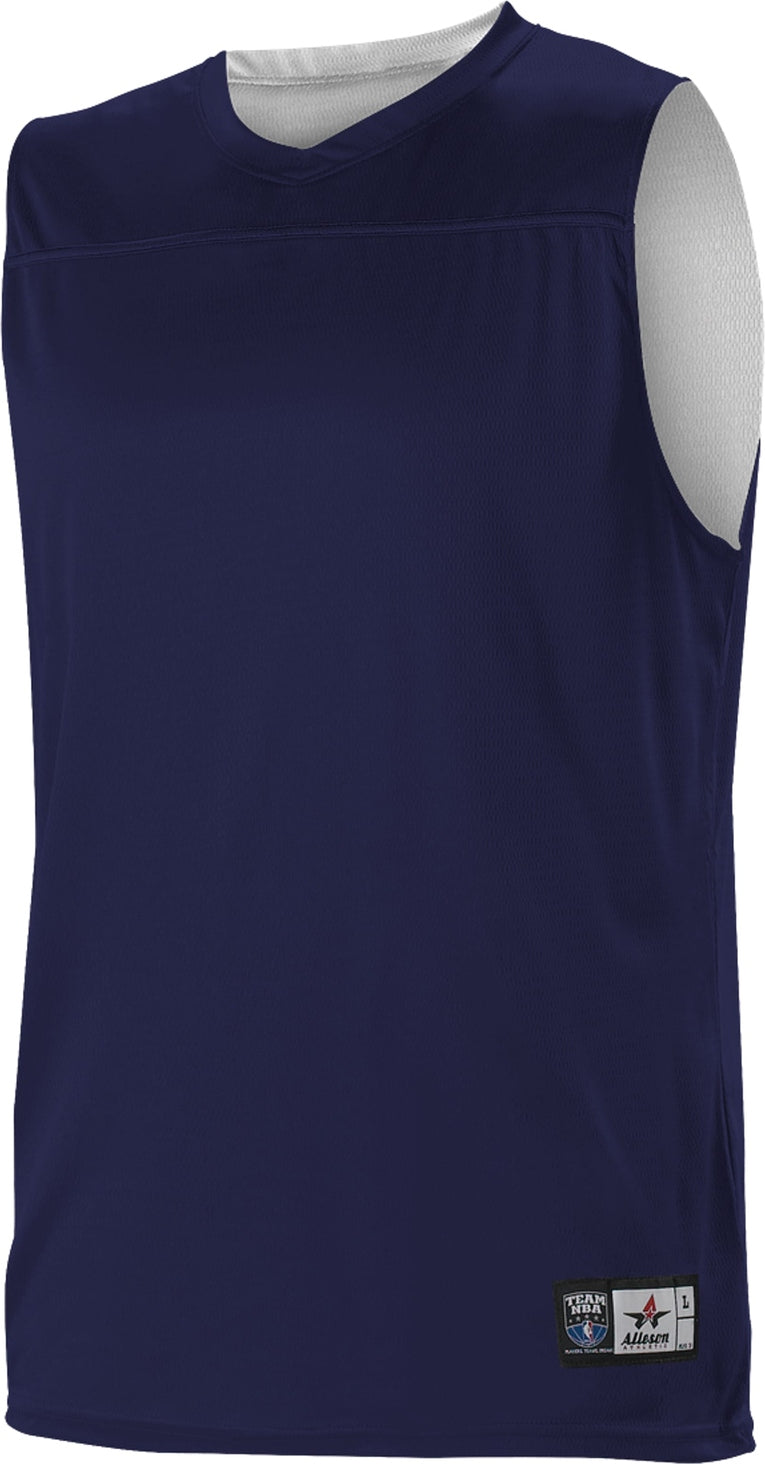 Alleson Athletic A105ba Reversible Nba Team Jersey - Navy White