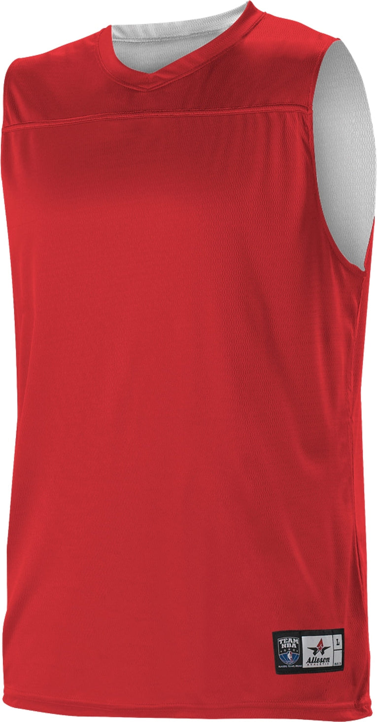 Alleson Athletic A105ba Reversible Nba Team Jersey - Red White - Adult s