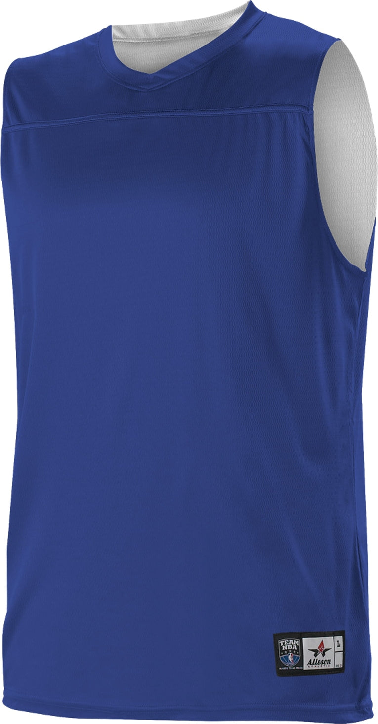 Alleson Athletic A105ba Reversible Nba Team Jersey - Royal White - Adult s