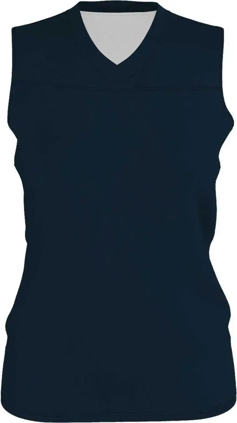 Alleson Athletic A105bg Girl’s Blank Reversible Wnba Racerback Jersey - Navy White