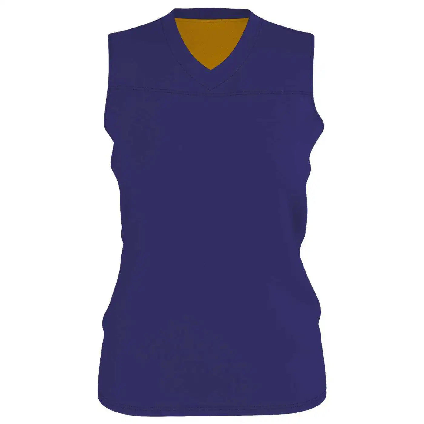 Alleson Athletic A105bw Women’s Blank Reversible Wnba Racerback Jersey - Purple Gold