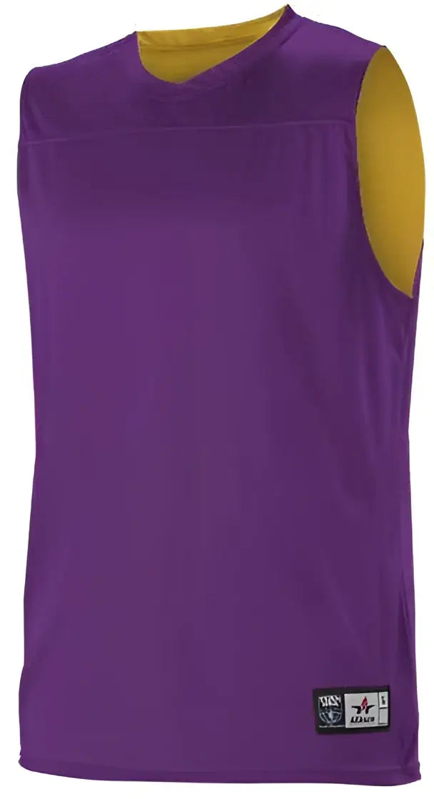 Alleson Athletic A105by Youth Nba Blank Reversible Game Jersey - Purple Gold