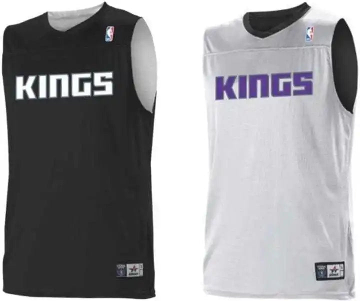 Alleson Athletic A105la Adult Nba Logo Reversible Game Jersey - Sacramento Kings