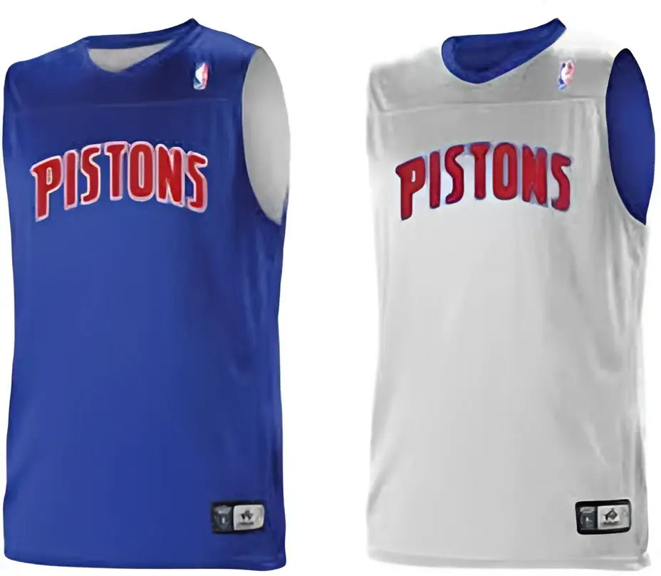 Alleson Athletic A105la Adult Nba Logo Reversible Game Jersey - Detroit Pistons