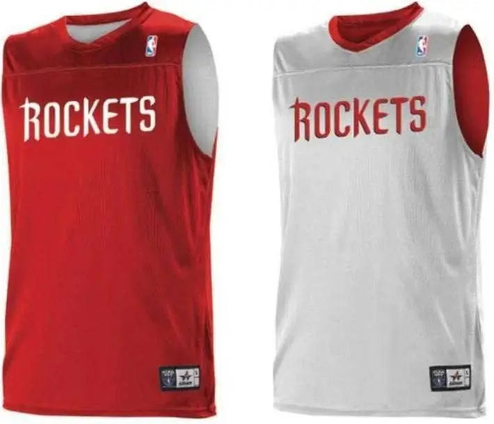 Alleson Athletic A105la Adult Nba Logo Reversible Game Jersey - Houston Rockets