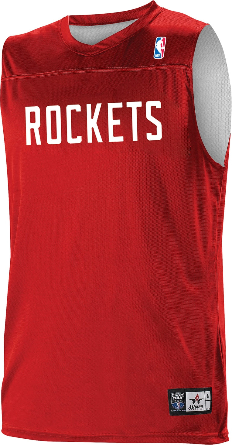 Alleson Athletic A105ly Nba Youth Logoed Reversible Jersey - Houston Rockets - Red White / s