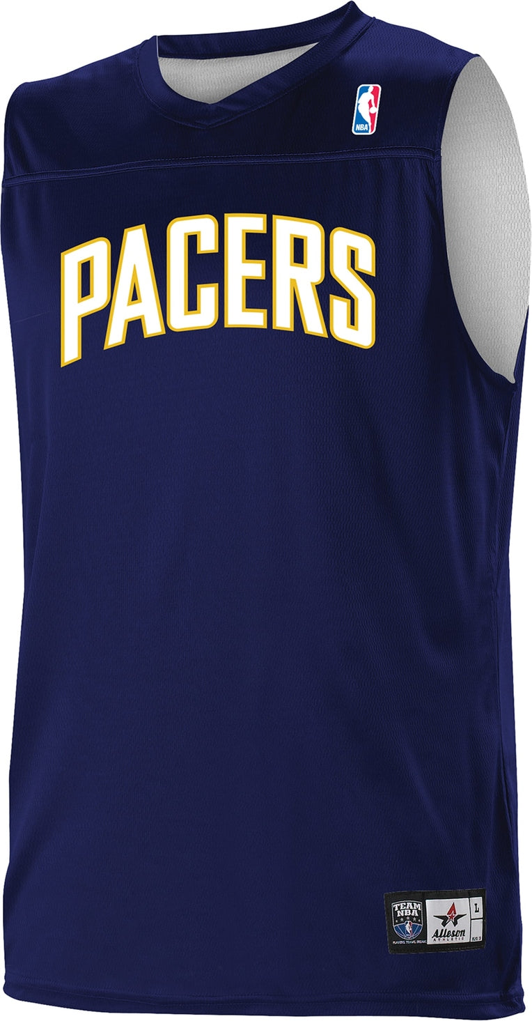 Alleson Athletic A105ly Nba Youth Logoed Reversible Jersey - Indiana Pacers - Navy White / s