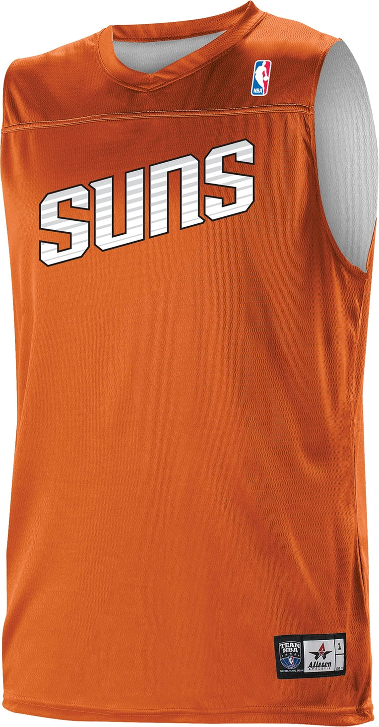 Alleson Athletic A105ly Nba Youth Logoed Reversible Jersey - Phoenix Suns - Orange White / s