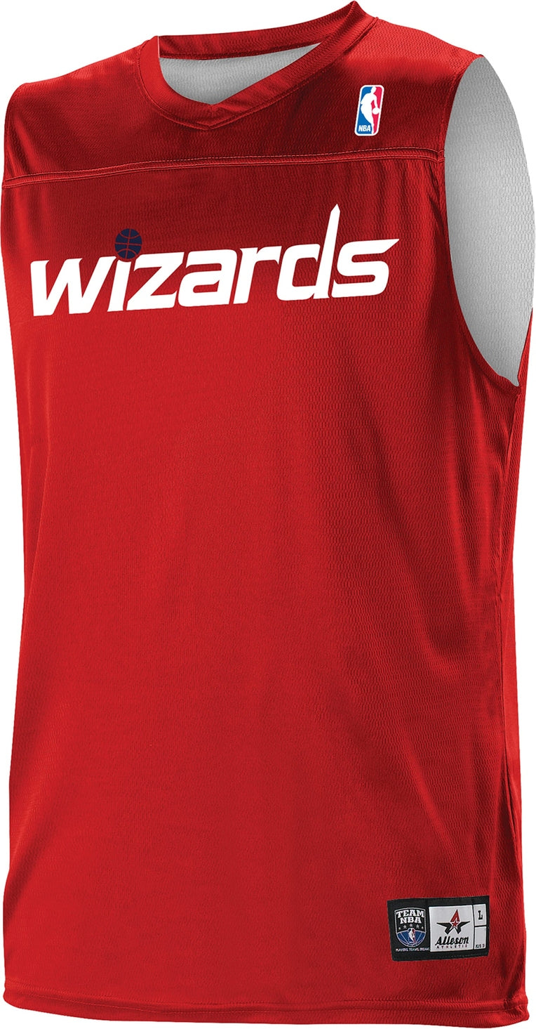 Alleson Athletic A105ly Nba Youth Logoed Reversible Jersey - Washington Wizards - Red White / s