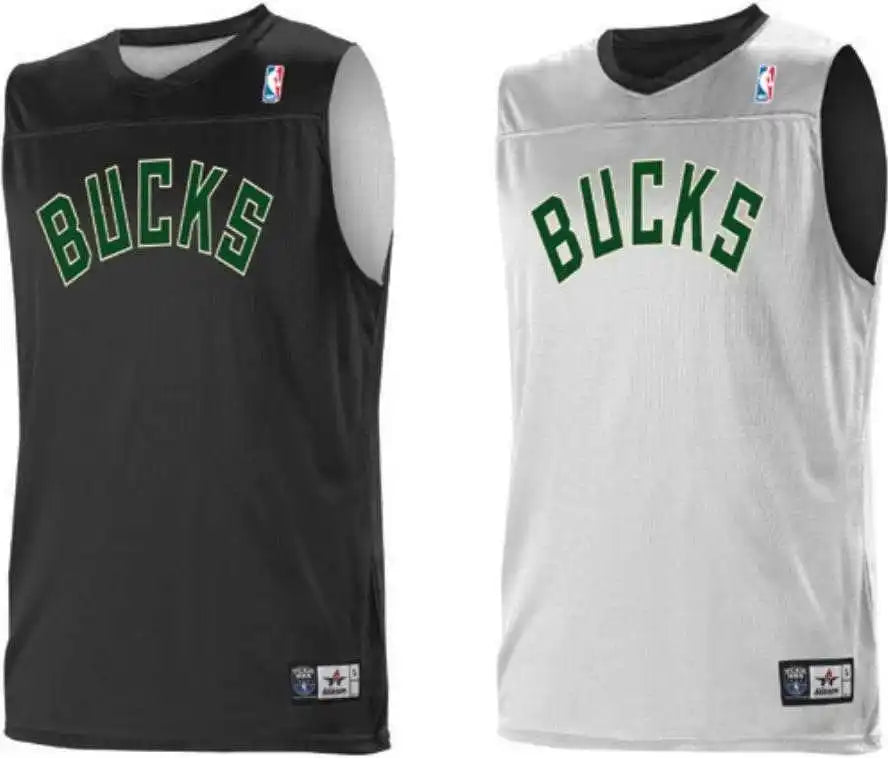 Alleson Athletic A105ly Youth Nba Logo Reversible Jersey - Milwaukee Bucks