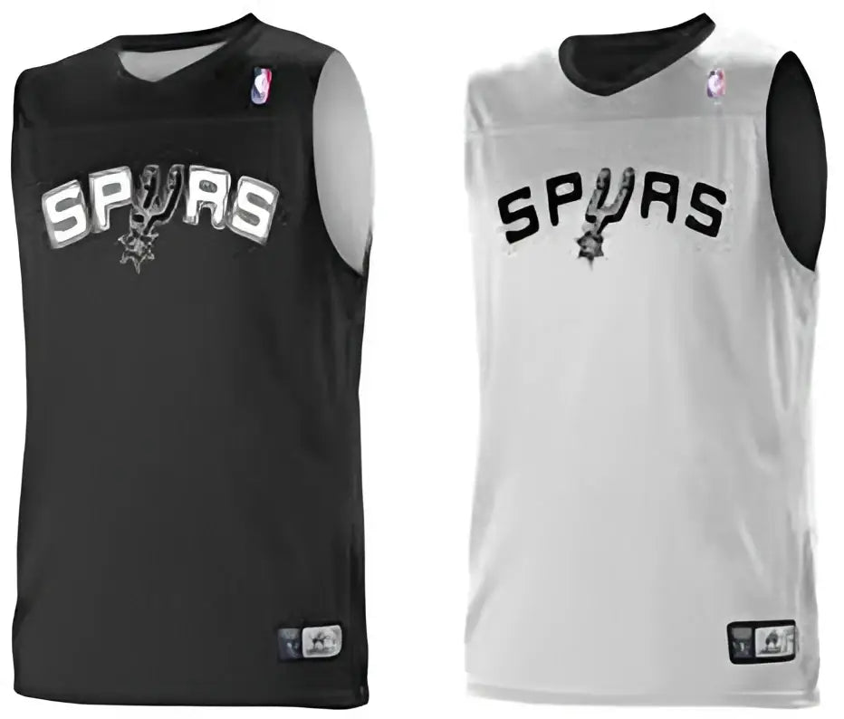 Alleson Athletic A105ly Youth Nba Logo Reversible Jersey - San Antonio Spurs