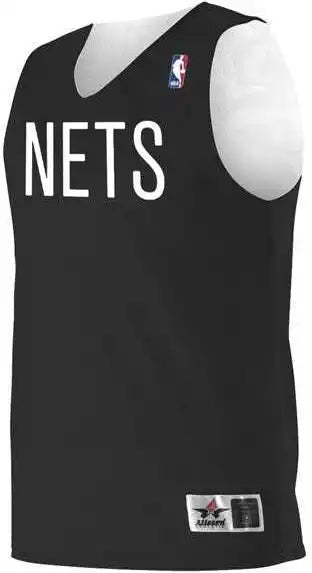 Alleson Athletic A115la Adult Nba Logo’d Reversible Jersey - Brooklyn Nets