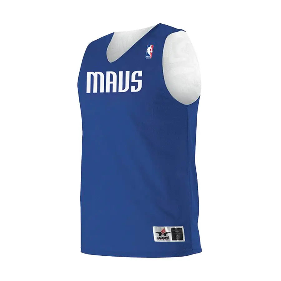 Alleson Athletic A115la Adult Nba Logo’d Reversible Jersey - Dallas Mavericks