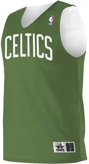 Alleson Athletic A115la Adult Nba Logo’d Reversible Jersey - Green White Boston Celtics