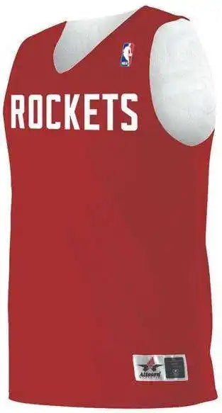 Alleson Athletic A115la Adult Nba Logo’d Reversible Jersey - Houston Rockets