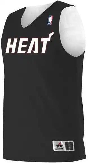 Alleson Athletic A115la Adult Nba Logo’d Reversible Jersey - Miami Heat