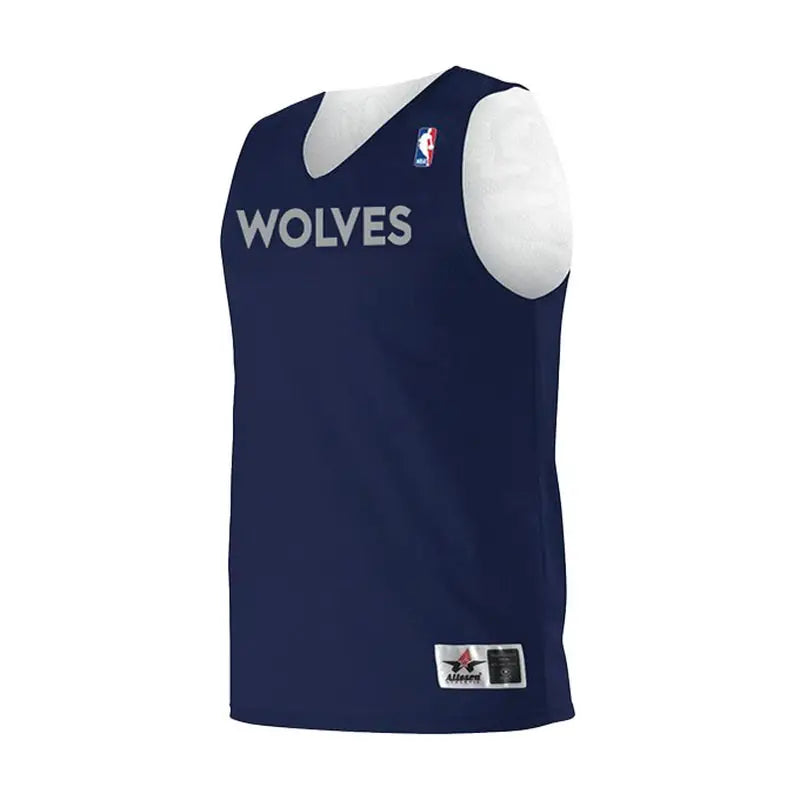 Alleson Athletic A115la Adult Nba Logo’d Reversible Jersey - Minnesota Timberwolves