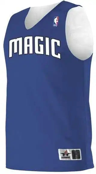 Alleson Athletic A115la Adult Nba Logo’d Reversible Jersey - Royal White Orlando Magic - s