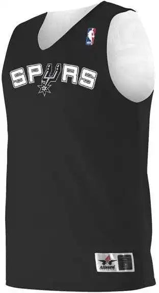 Alleson Athletic A115la Adult Nba Logo’d Reversible Jersey - San Antonio Spurs