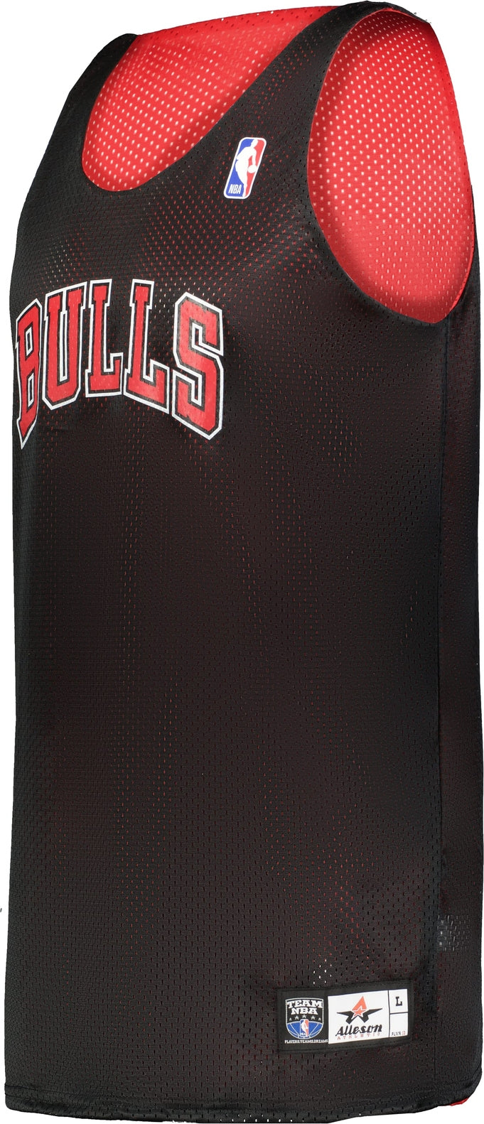 Alleson Athletic A115la Nba Adult Logoed Reversible Jersey - Chicago Bulls - Black Red / s