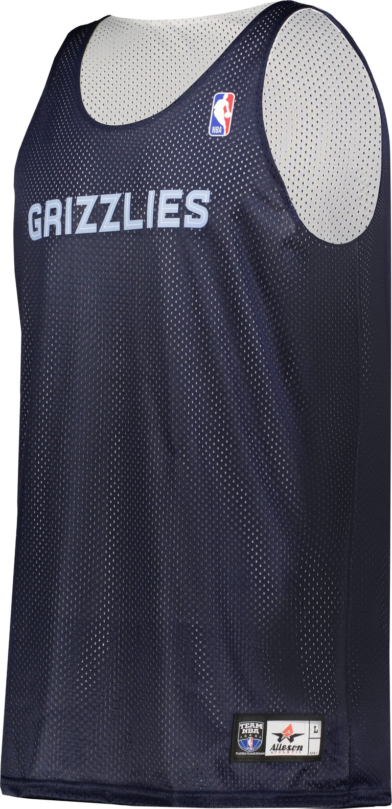 Alleson Athletic A115la Nba Adult Logoed Reversible Jersey - Memphis Grizzlies - Navy White / s