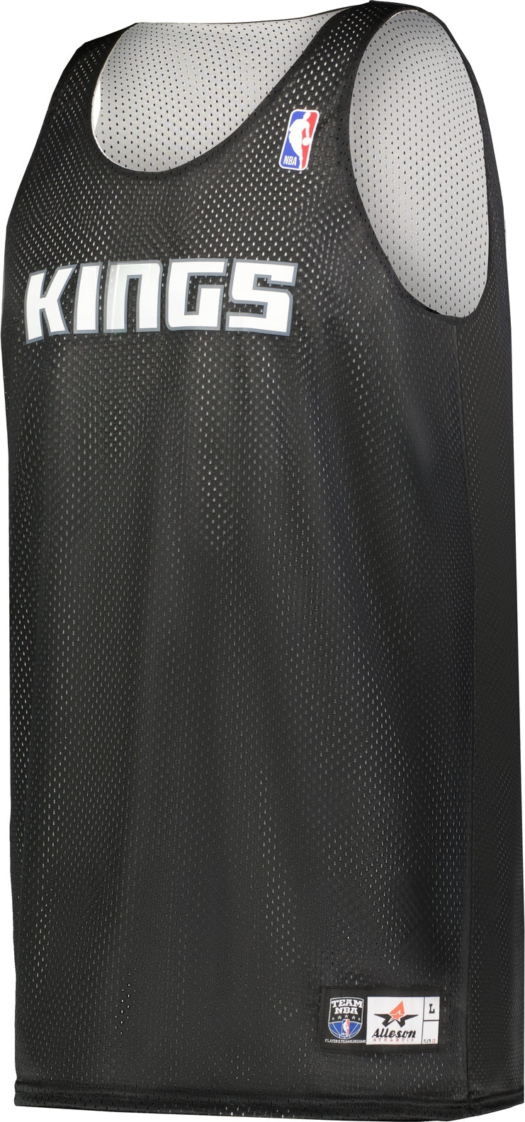 Alleson Athletic A115la Nba Adult Logoed Reversible Jersey - Sacramento Kings - Black White / s