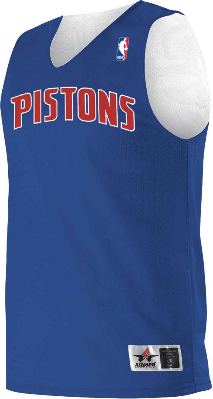 Alleson Athletic A115ly Nba Youth Logoed Reversible Jersey - Detroit Pistons