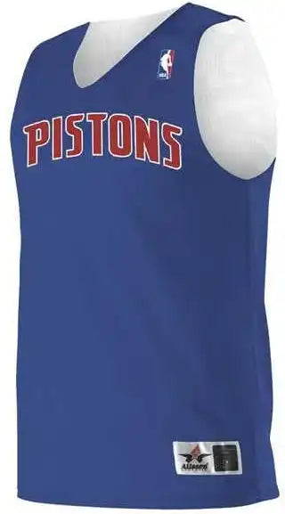 Alleson Athletic A115ly Youth Nba Logo’d Reversible Jersey - Detroit Pistons