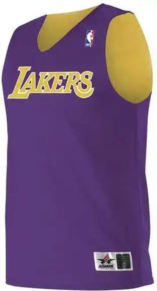 Alleson Athletic A115ly Youth Nba Logo’d Reversible Jersey - Los Angeles Lakers