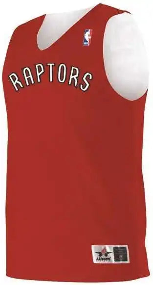 Alleson Athletic A115ly Youth Nba Logo’d Reversible Jersey - Toronto Raptors - Red White / Xs