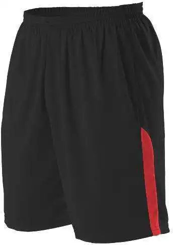 Alleson Athletic A205ba Adult Nba Blank Game Short Black Scarlet