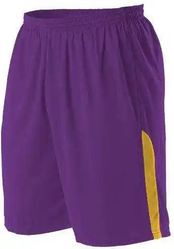 Alleson Athletic A205ba Adult Nba Blank Game Short - Purple Gold