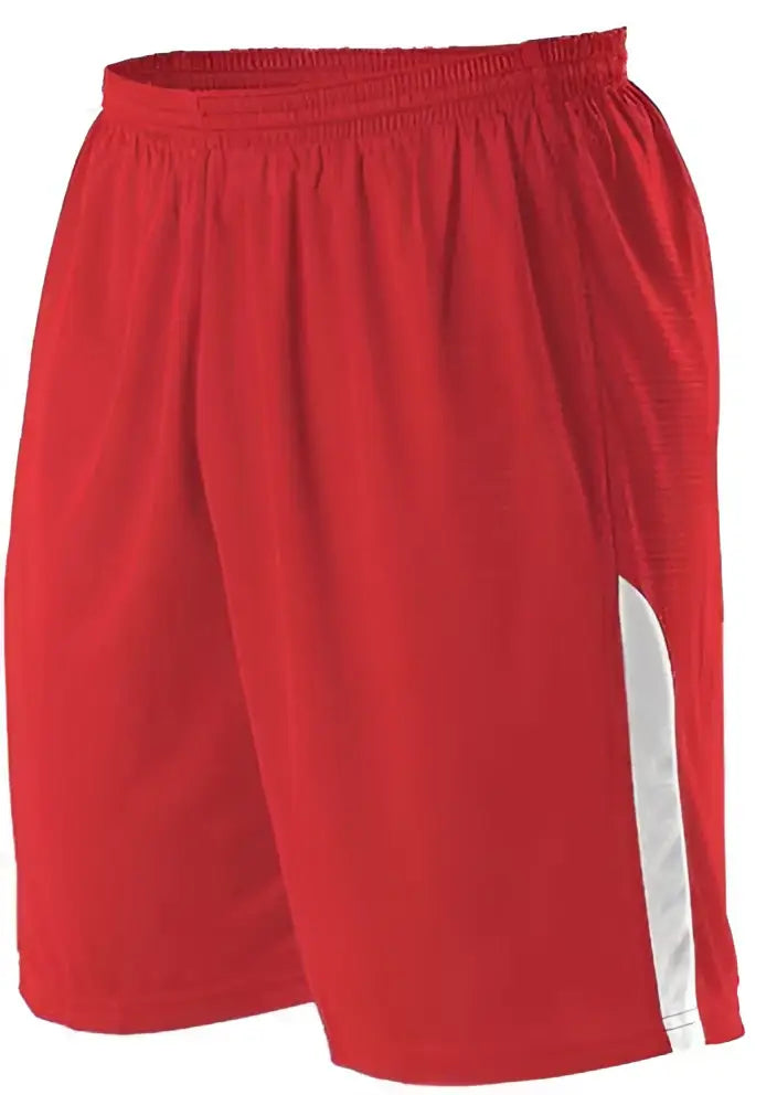 Alleson Athletic A205ba Adult Nba Blank Game Short - Scarlet White