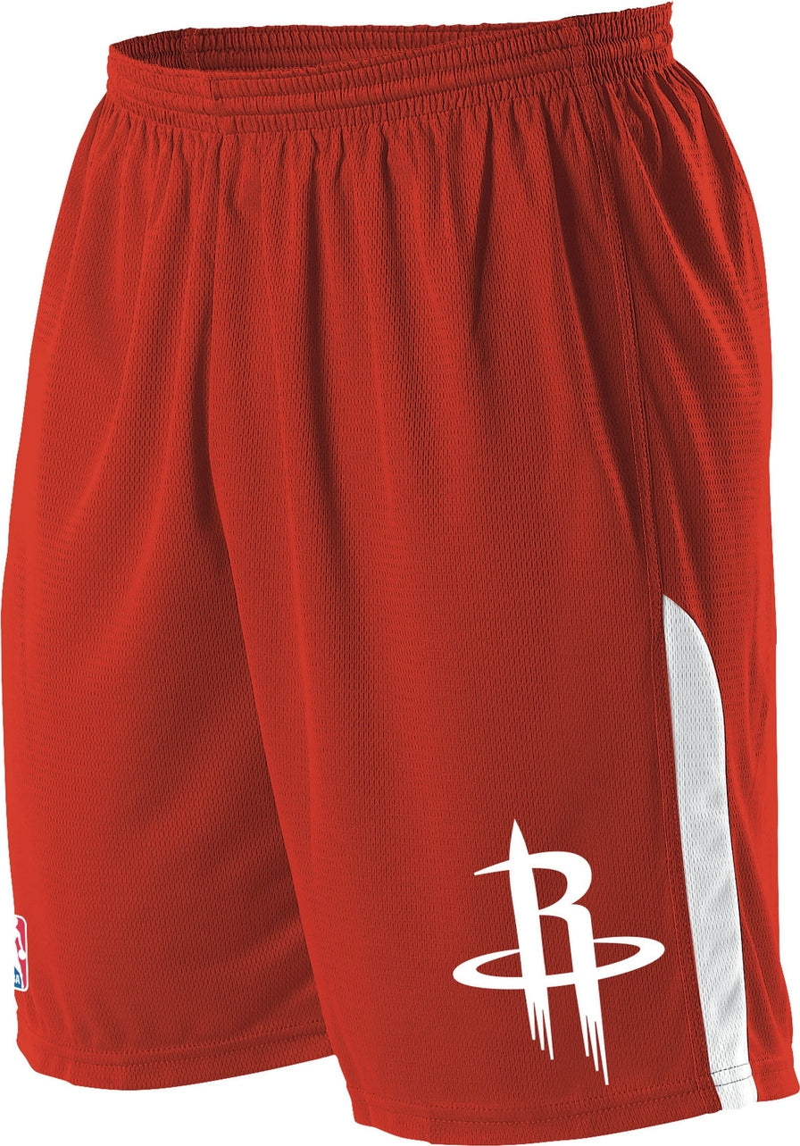 Alleson Athletic A205ly Nba Youth Logoed Shorts - Houston Rockets