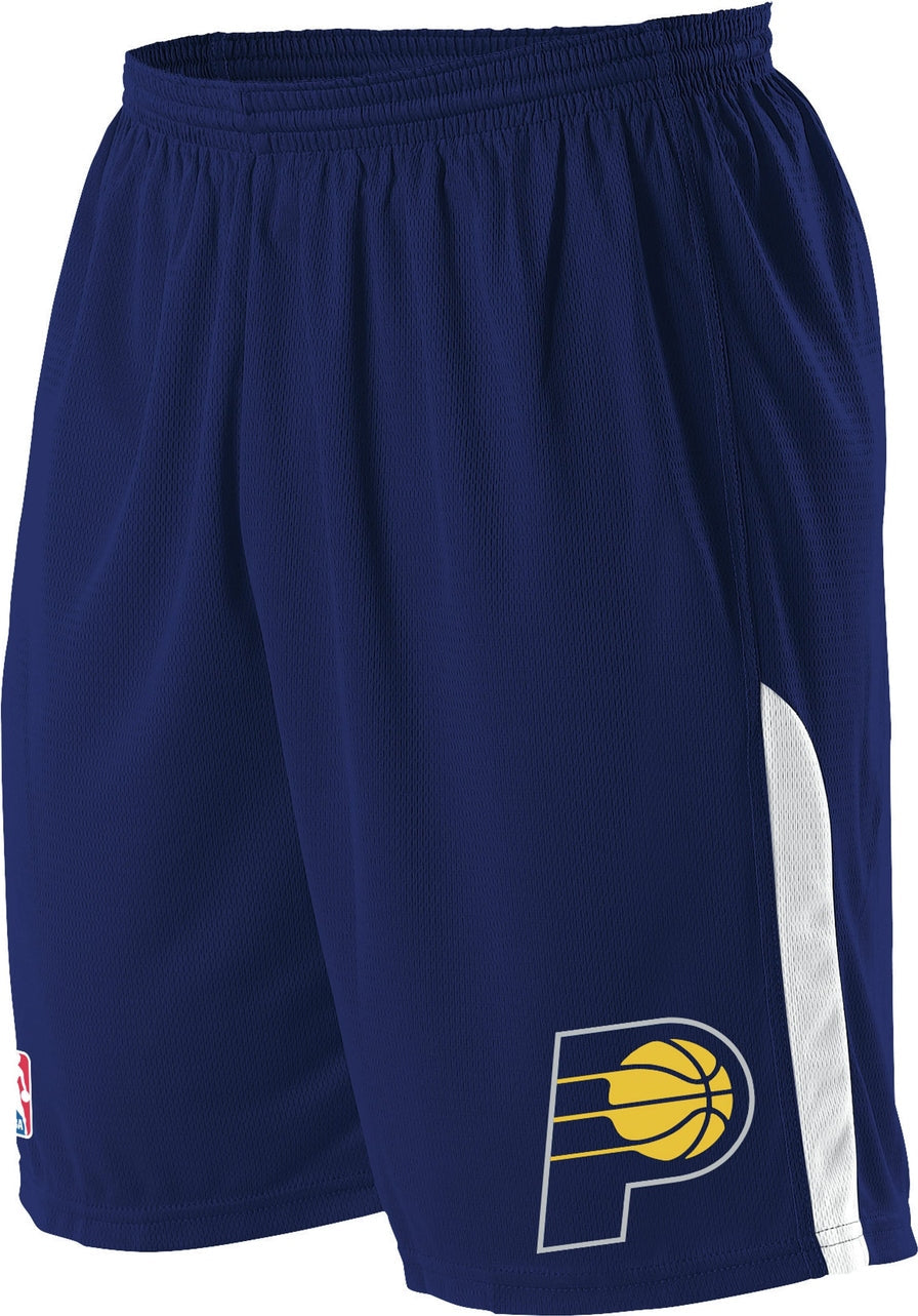 Alleson Athletic A205ly Nba Youth Logoed Shorts - Indiana Pacers - Navy White / s
