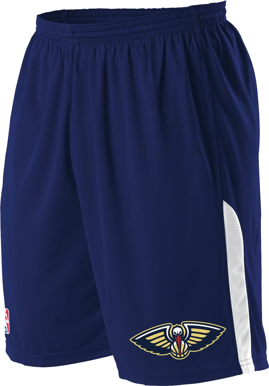 Alleson Athletic A205ly Nba Youth Logoed Shorts - New Orleans Pelicans