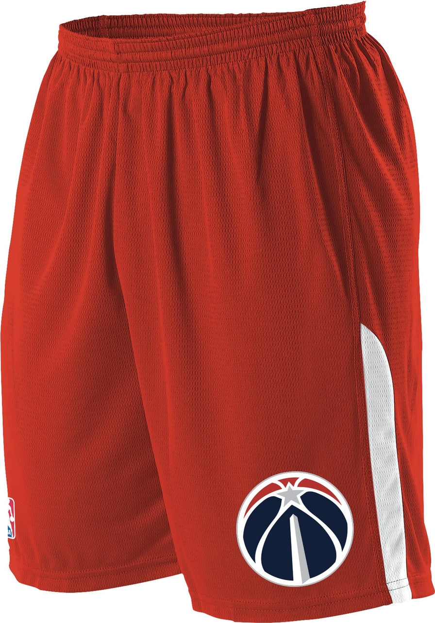 Alleson Athletic A205ly Nba Youth Logoed Shorts - Washington Wizards - Red White / s