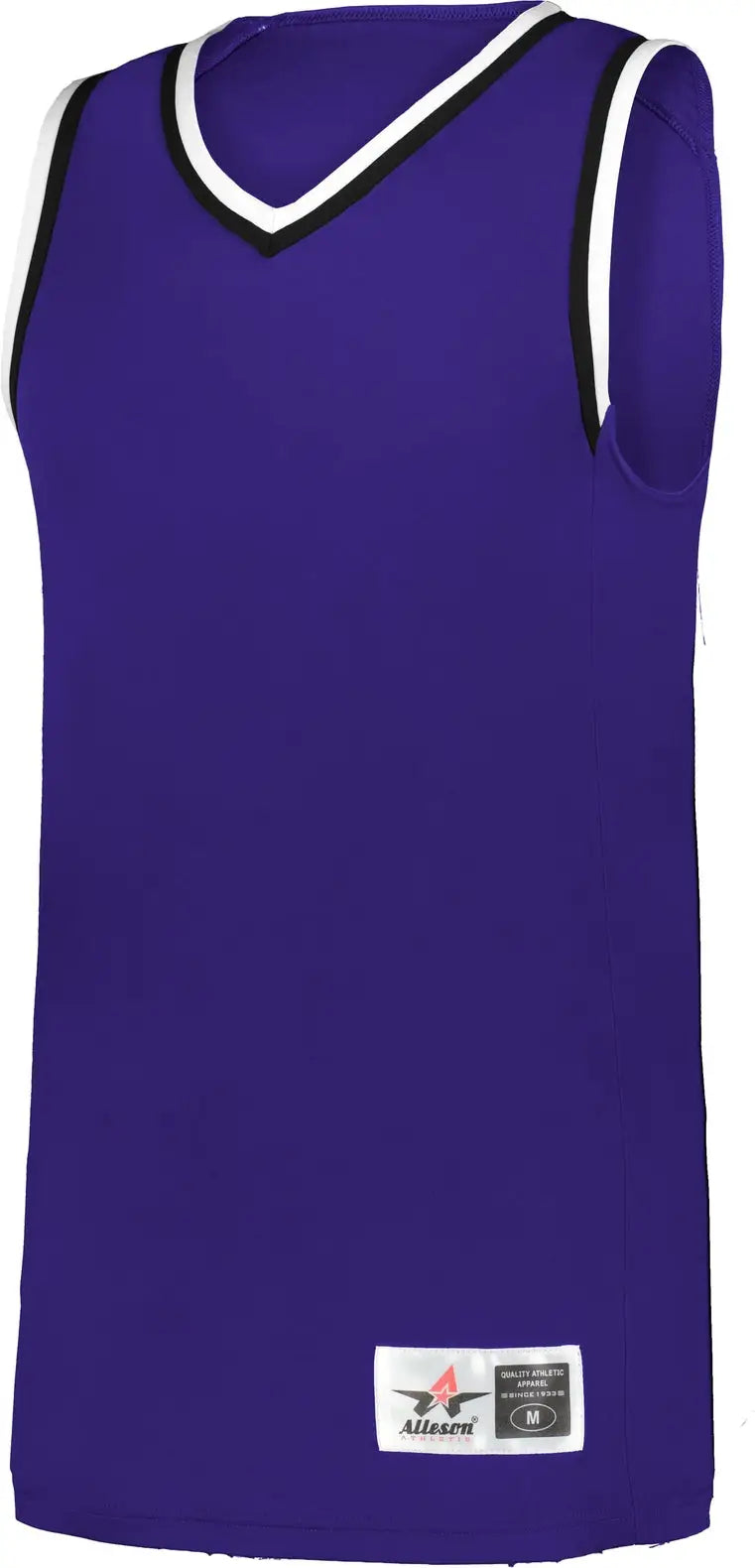 Alleson Athletic A510 Glide Basketball Jersey - Purple Black White - Adult s
