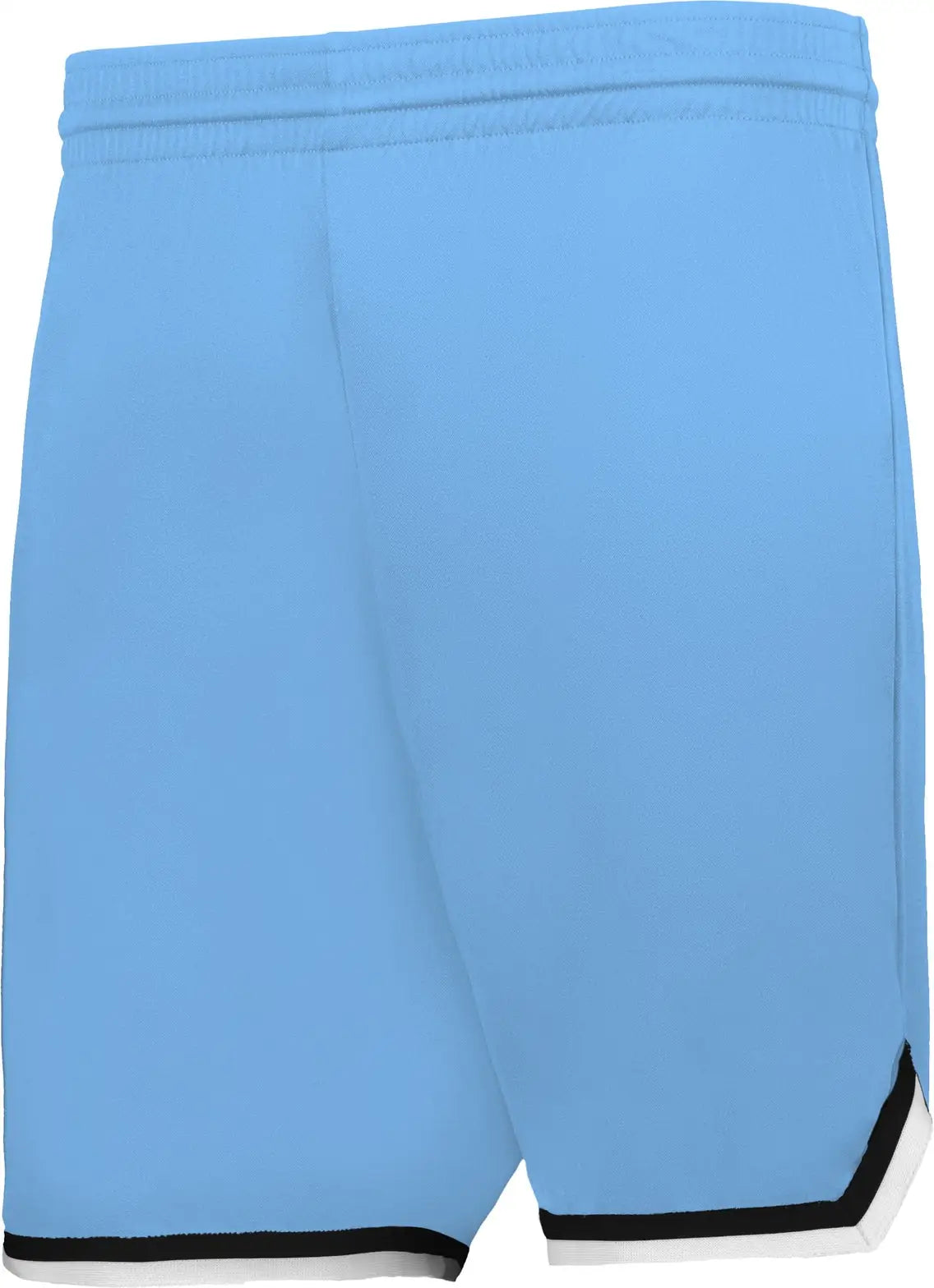 Alleson Athletic A52000 Glide Basketball Short - Columbia Blue Black White - Adult s