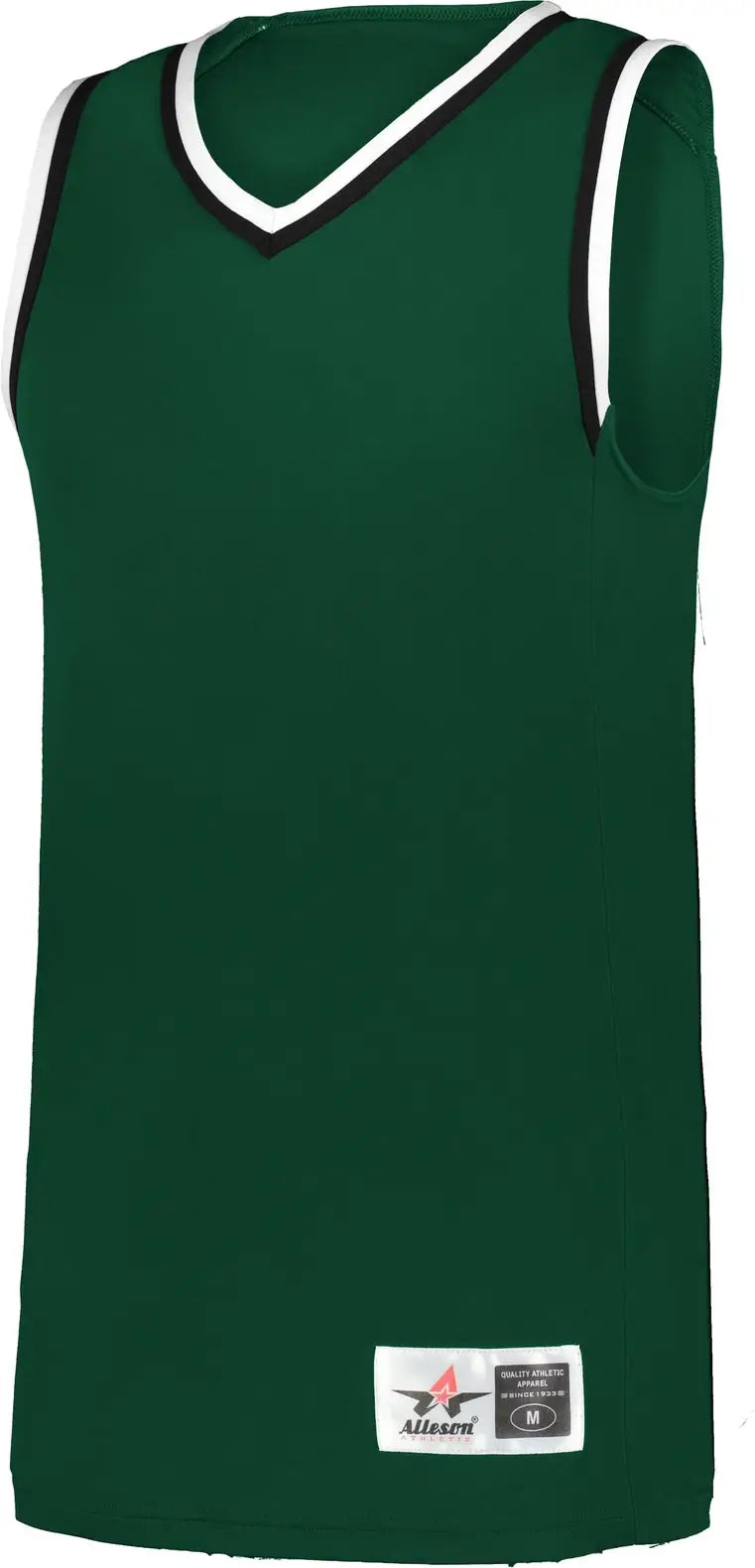 Alleson Athletic A530 Glide Youth Basketball Jersey - Forest Black White - s