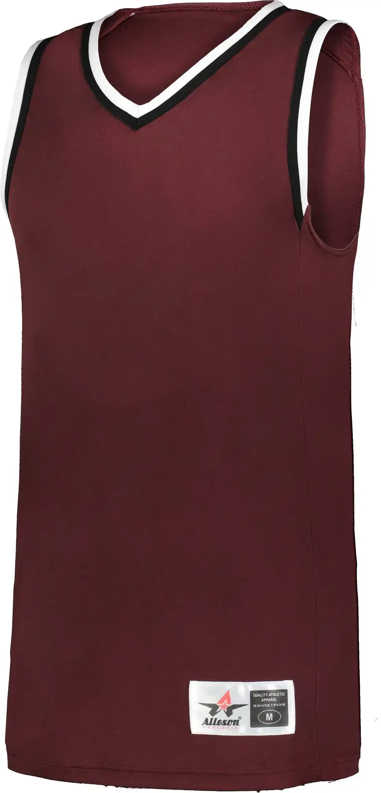 Alleson Athletic A530 Glide Youth Basketball Jersey - Maroon Black White - s