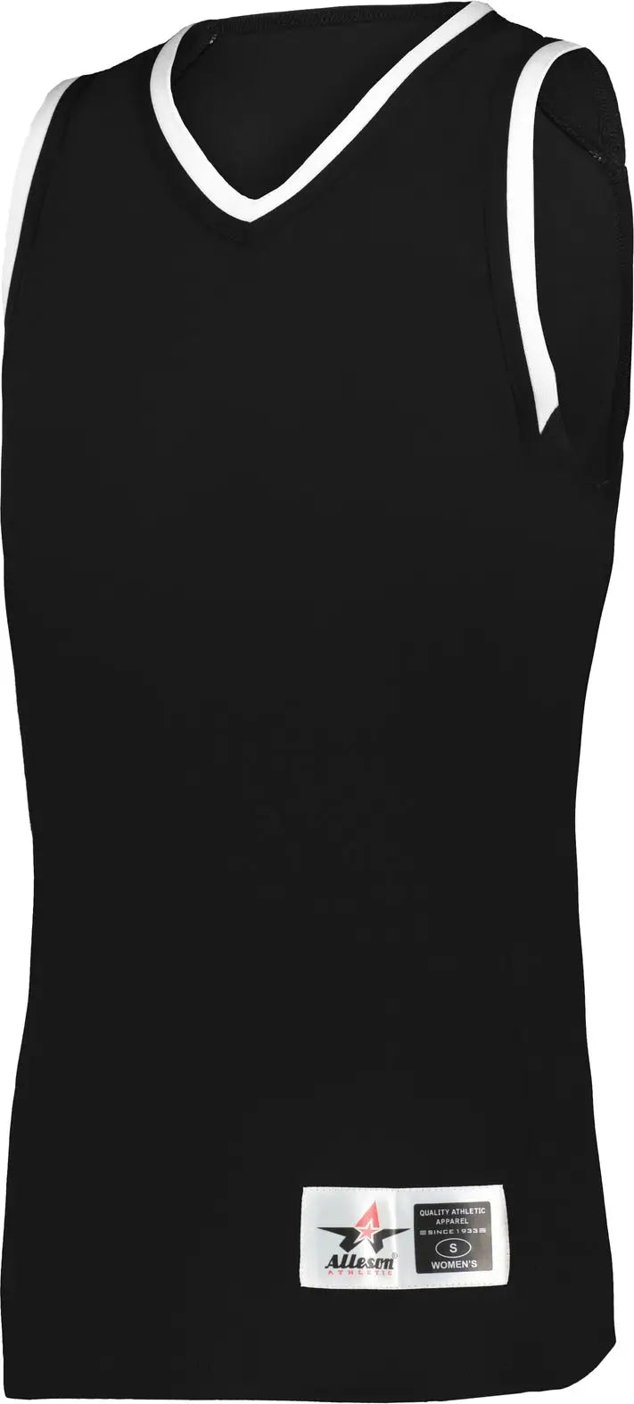 Alleson Athletic A550 Glide Women’s Basketball Jersey - Black White - Ladies Xs