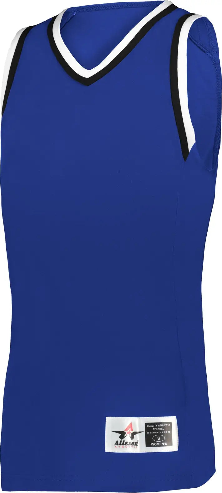Alleson Athletic A550 Glide Women’s Basketball Jersey - Royal Black White - Ladies Xs