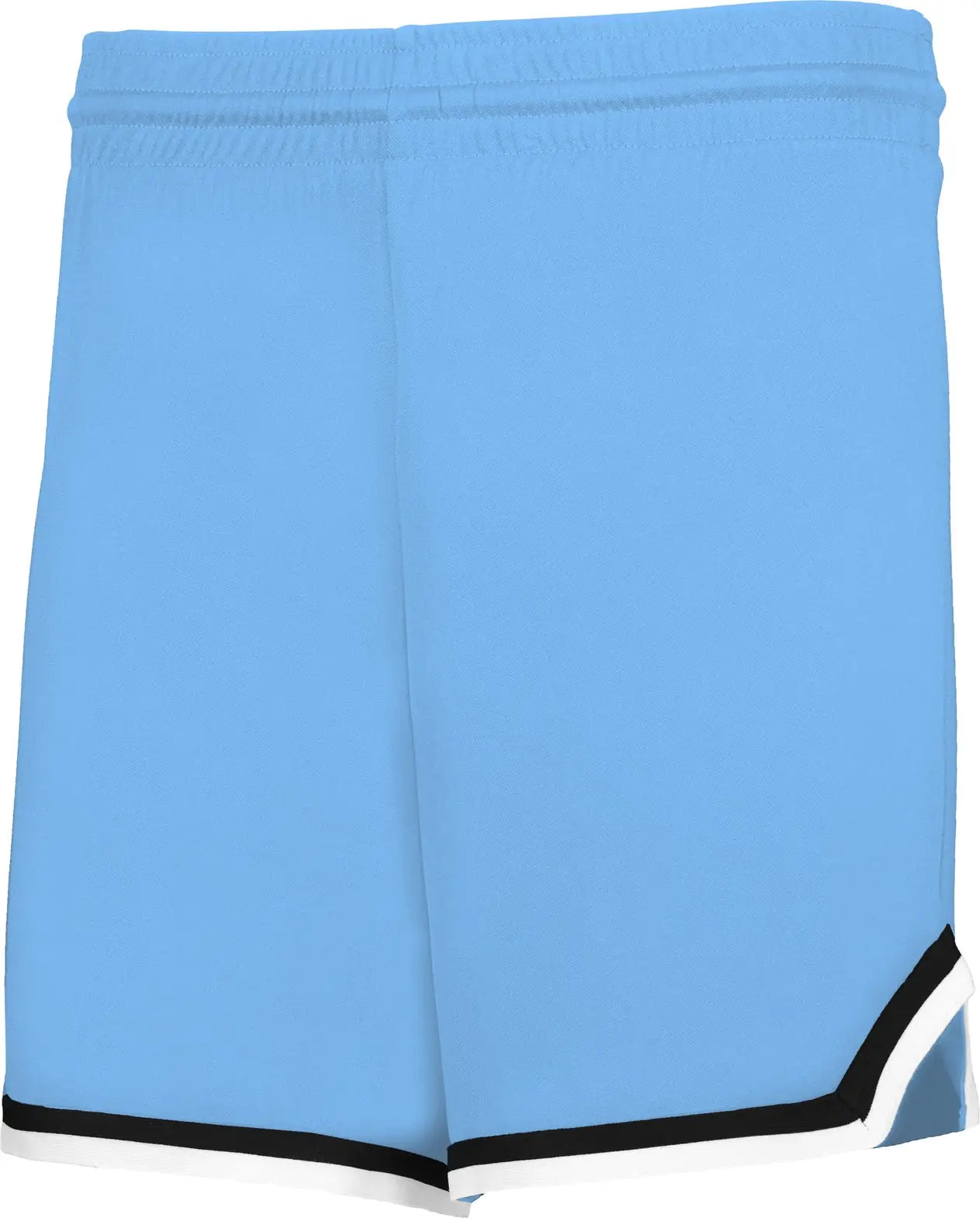 Alleson Athletic A560 Glide Women’s Basketball Short - Columbia Blue Black White - Ladies Xs