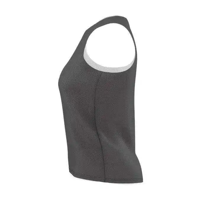 Alleson Athletic Lp001w Womens Lacrosse Reversible Pinnie - Charcoal Solid White