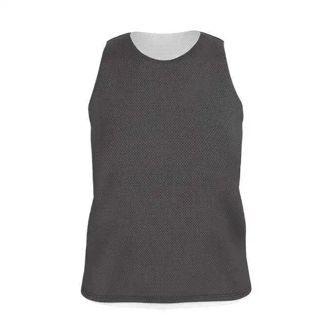 Alleson Athletic Lp001w Womens Lacrosse Reversible Pinnie - Charcoal Solid White