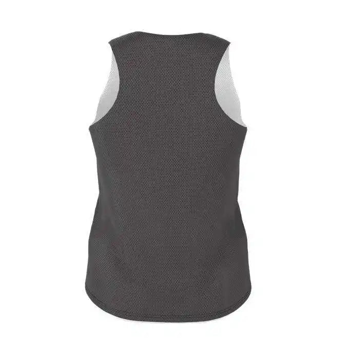 Alleson Athletic Lp001w Womens Lacrosse Reversible Pinnie - Charcoal Solid White