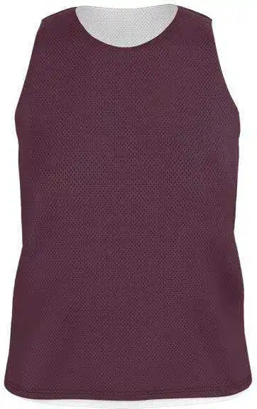 Alleson Athletic Lp001w Womens Lacrosse Reversible Pinnie - Light Maroon White